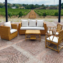 Load image into Gallery viewer, MAMBA MUEBLES - Muebles de jardín  CONJUNTO DE JARDÍN MAFUMU EDICIÓN ESPECIAL DE RATAN NATURAL PARA 6 PERSONAS
