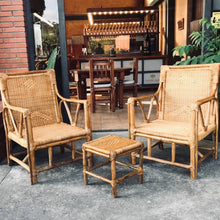 Load image into Gallery viewer, MAMBA MUEBLES SILLA SILLA JAMBO DE RATÁN NATURAL PARA EXTERIOR O COMEDOR
