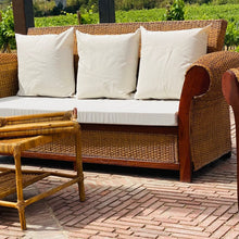 Load image into Gallery viewer, MAMBA MUEBLES SOFAS CONJUNTO DE JARDÍN REY ZAZÚ PARA 5 PERSONAS DE RATÁN NATURAL
