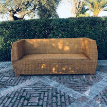 Load image into Gallery viewer, MAMBA MUEBLES SOFAS SOFÁ MAFUMU TRIPLE DE RATÁN NATURAL PARA EXTERIOR O COMEDOR
