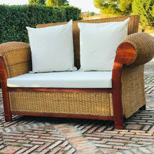 Load image into Gallery viewer, Muebles en jardín - Mamba muebles SOFAS SOFÁ DOBLE REY ZAZÚ DE RATÁN NATURAL
